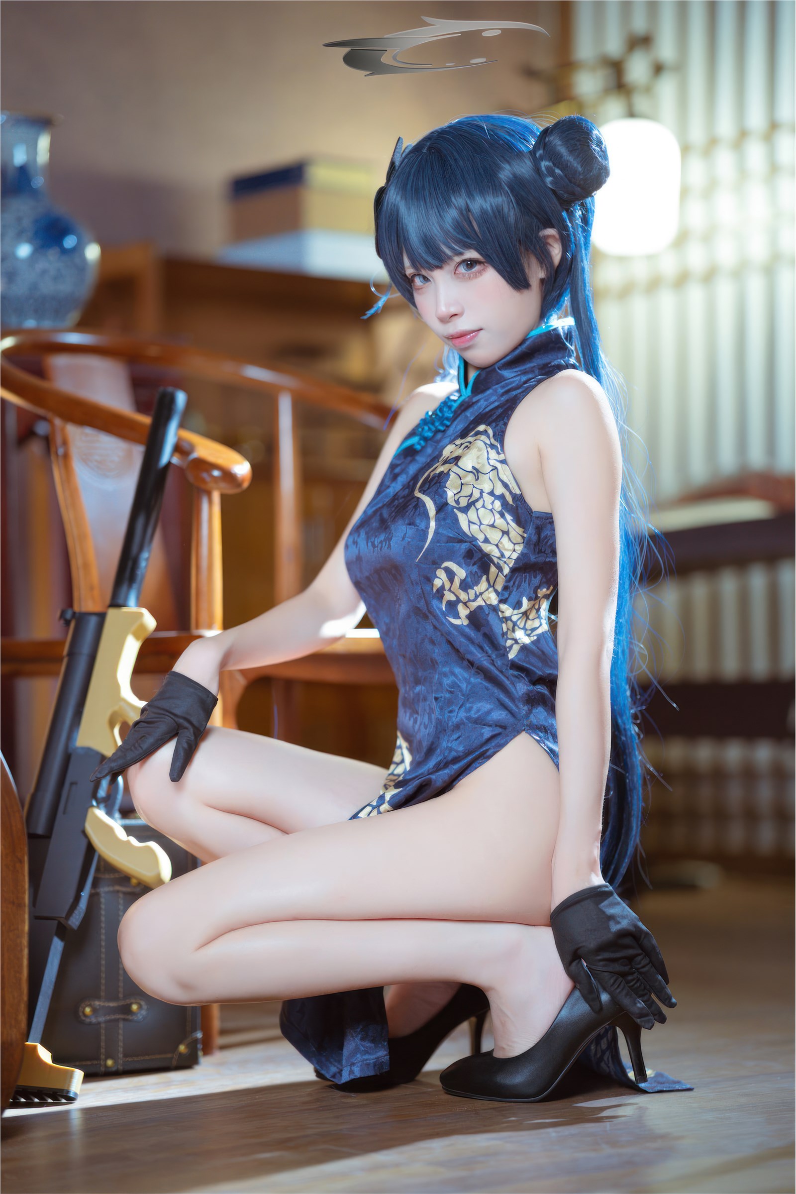 Is it the Three Worlds - NO.031 Blue Archival Concubine Saki Qipao(15)